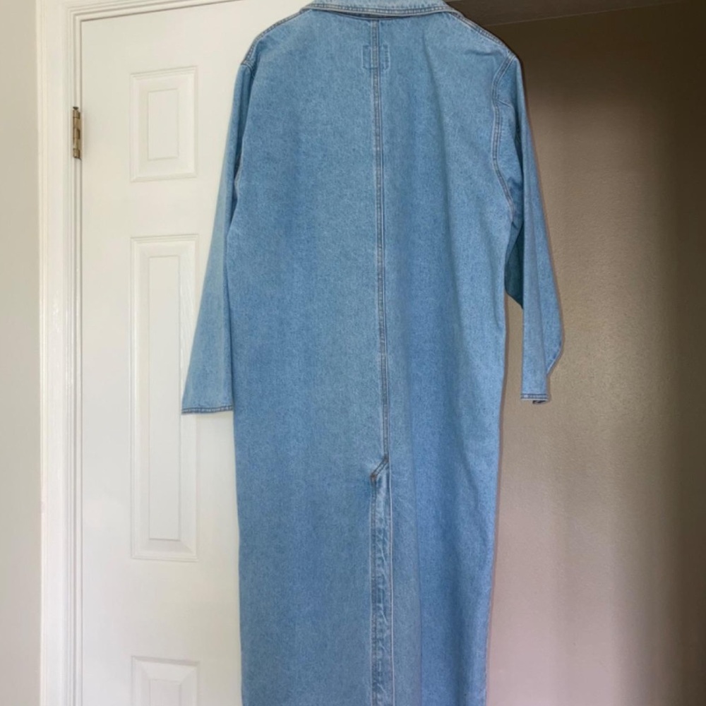 denim duster jacket - image 2